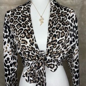 LEOPARD SILKY TOP